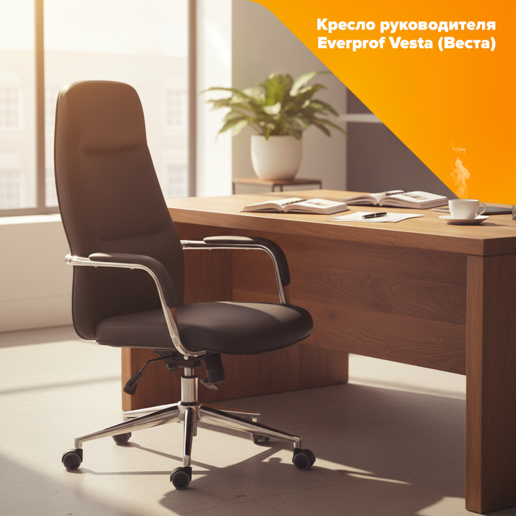 Кресло руководителя Everprof Vesta (Веста) Экокожа Черный Кресло руководителя Everprof Vesta (Веста) Экокожа Черный