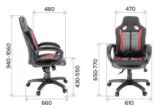 Размеры геймерского кресла Forsage ТМ экокожа
