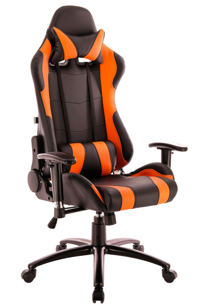 Геймерское кресло Everprof Lotus S2 Экокожа Оранжевый
