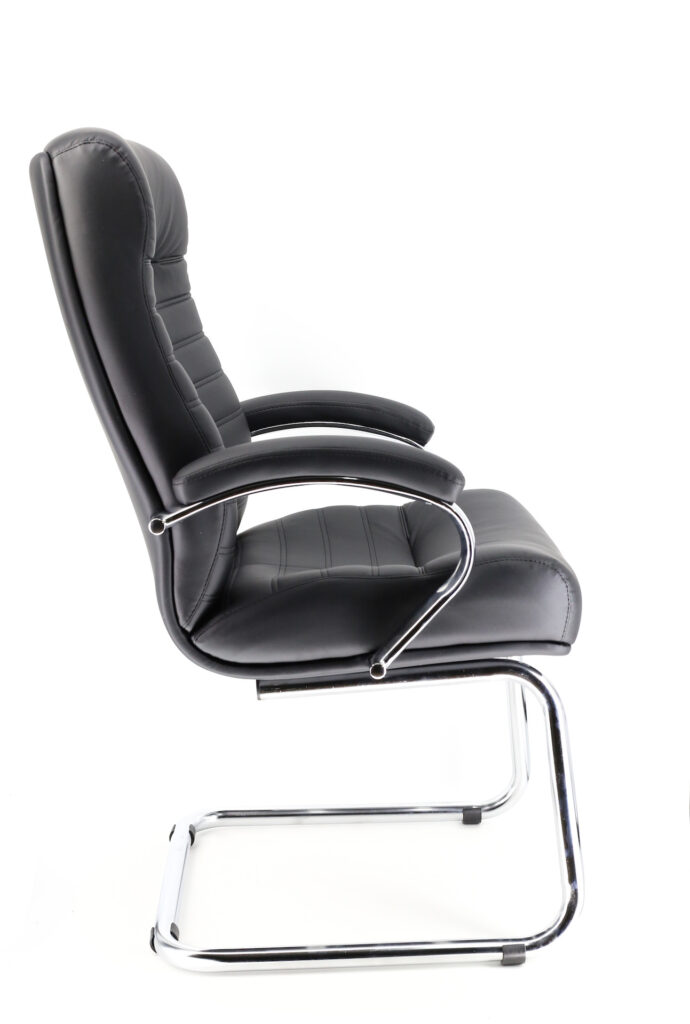 Кресло для посетителей Everprof Orion CF Экокожа Черный