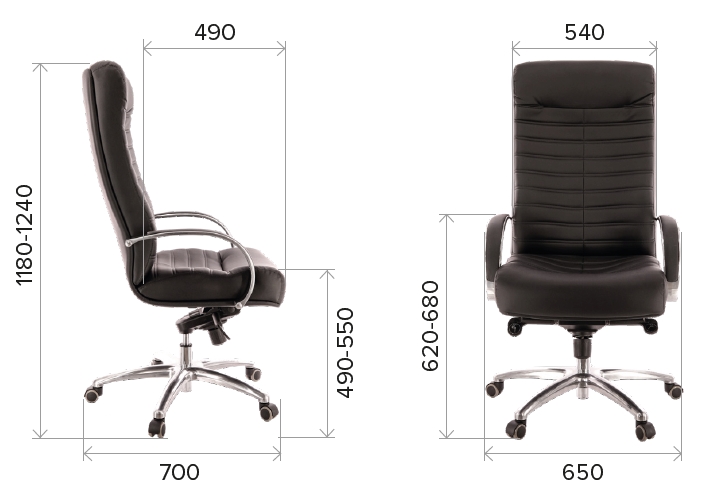 Размеры кресла руководителя Orion AL M экокожа