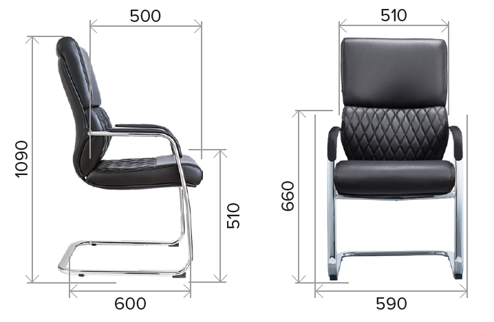 Размеры премиум кресла President CF из экокожи