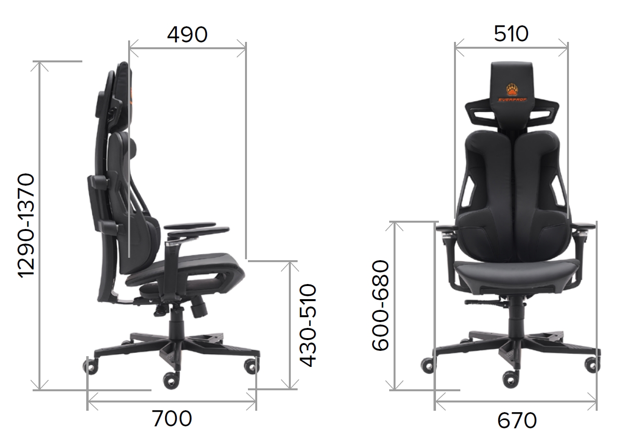 Размеры игрового кресла Serval Q экокожа