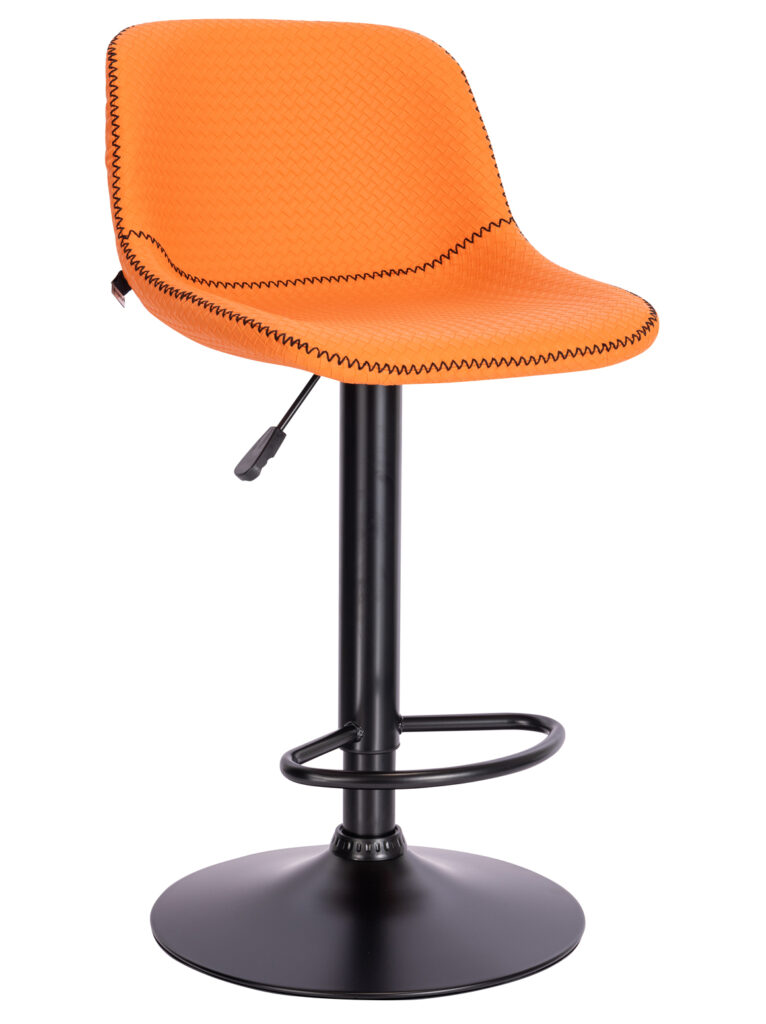 Барный стул с регулируемой высотой оранжевый